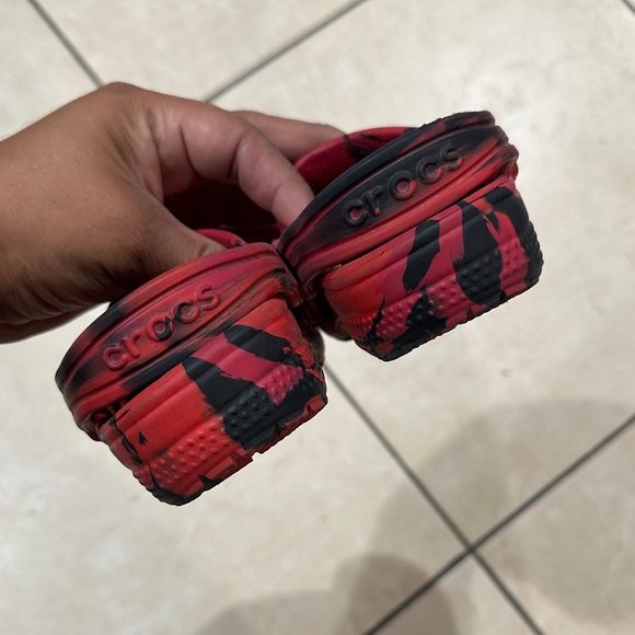 Kids Red and Black Crocs